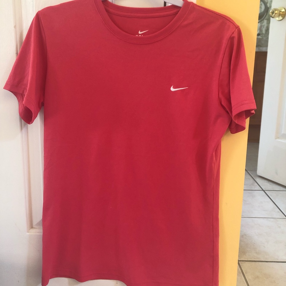 pink nike dri-fit shirt
